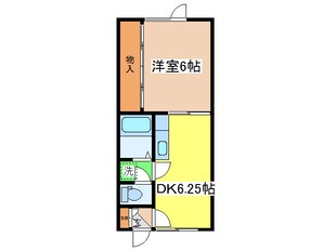 ハイネスコーポハイブリッヂの物件間取画像